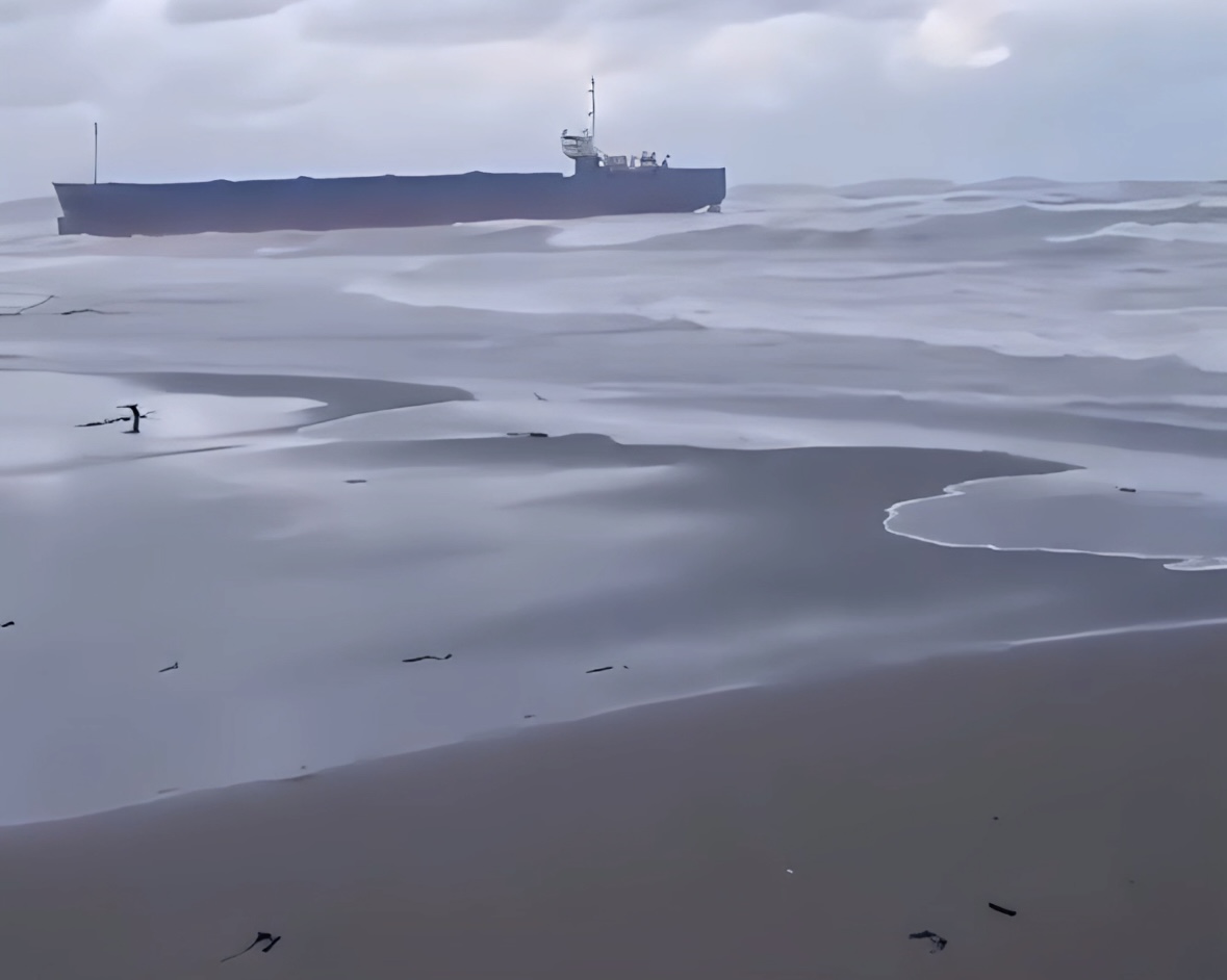 Anija cisternë bllokohet në Tale  u ndalua prej motit dhe mbeti në cektinë