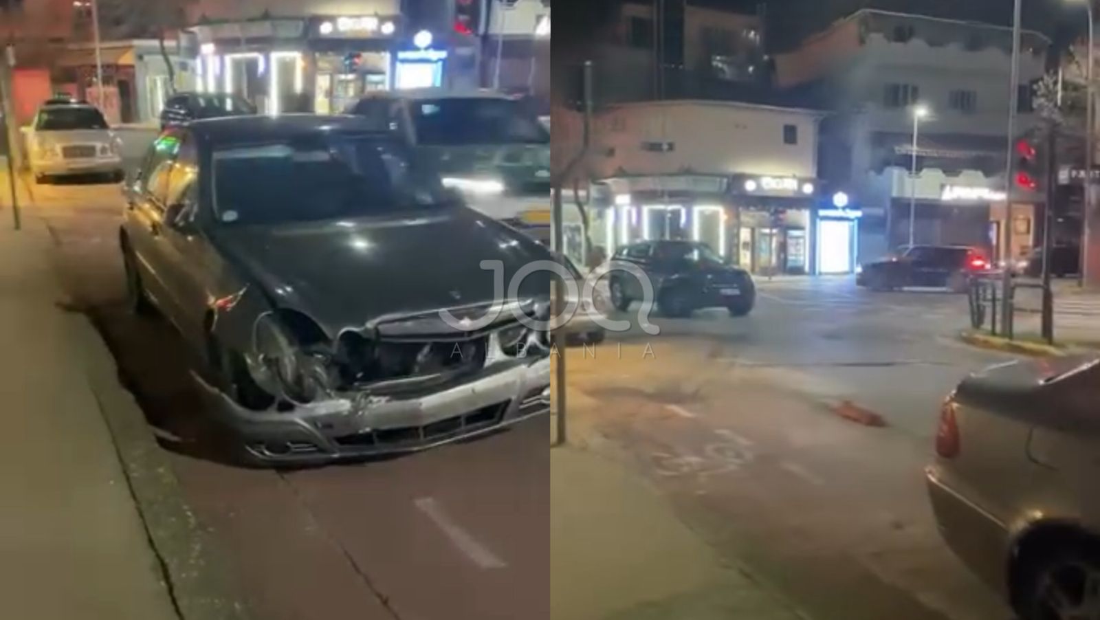 Aksident pranë kryqëzimit të Selvisë   Benz i braktiset në mes të rrugës 