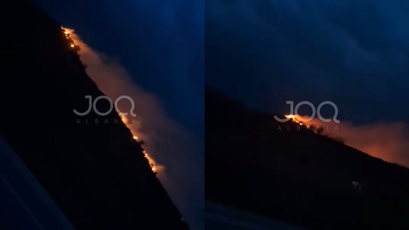 Zjarr masiv pranë  Qafës së Luadhit  në Orikum