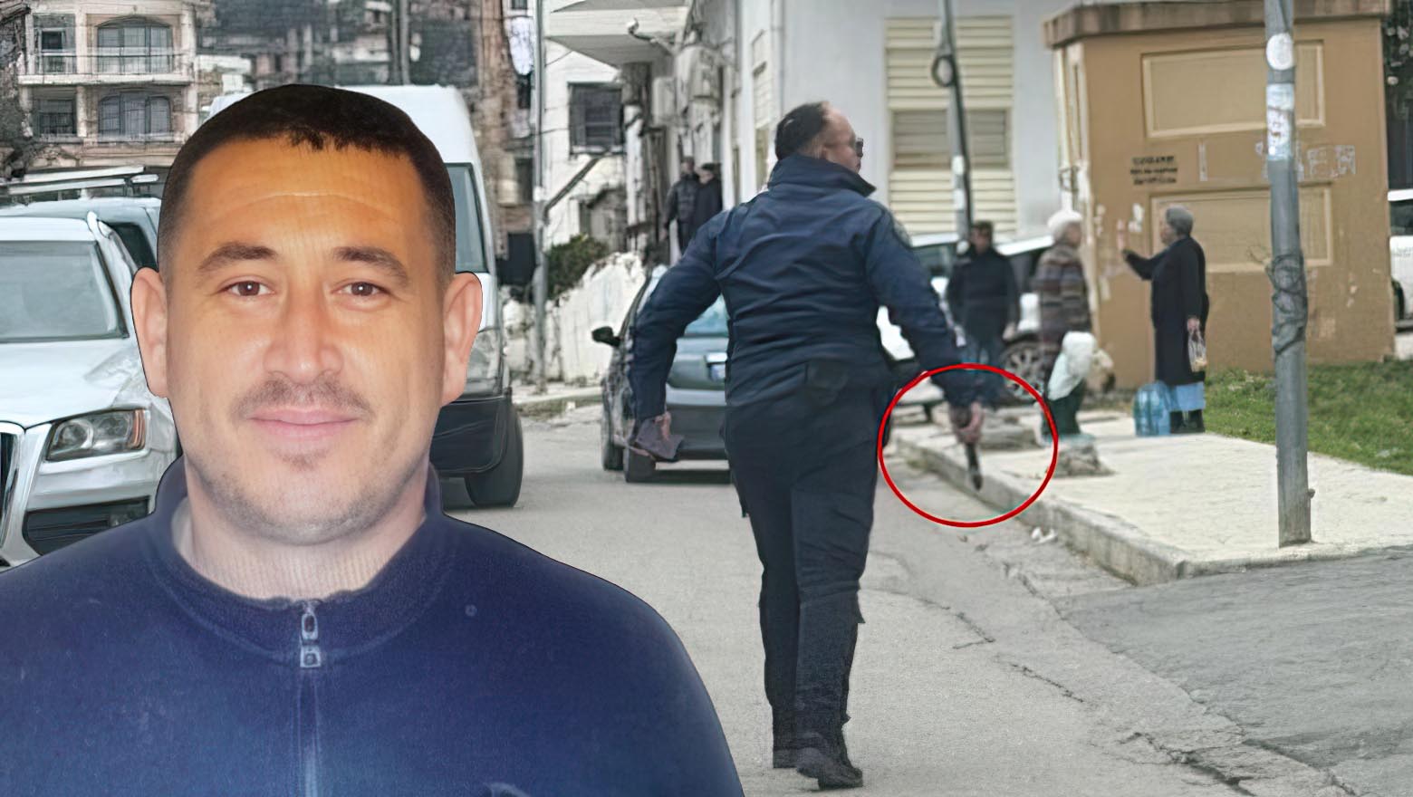 I vetëm me një armë  polici del të kërkojë të dënuarin që i iku nga duart