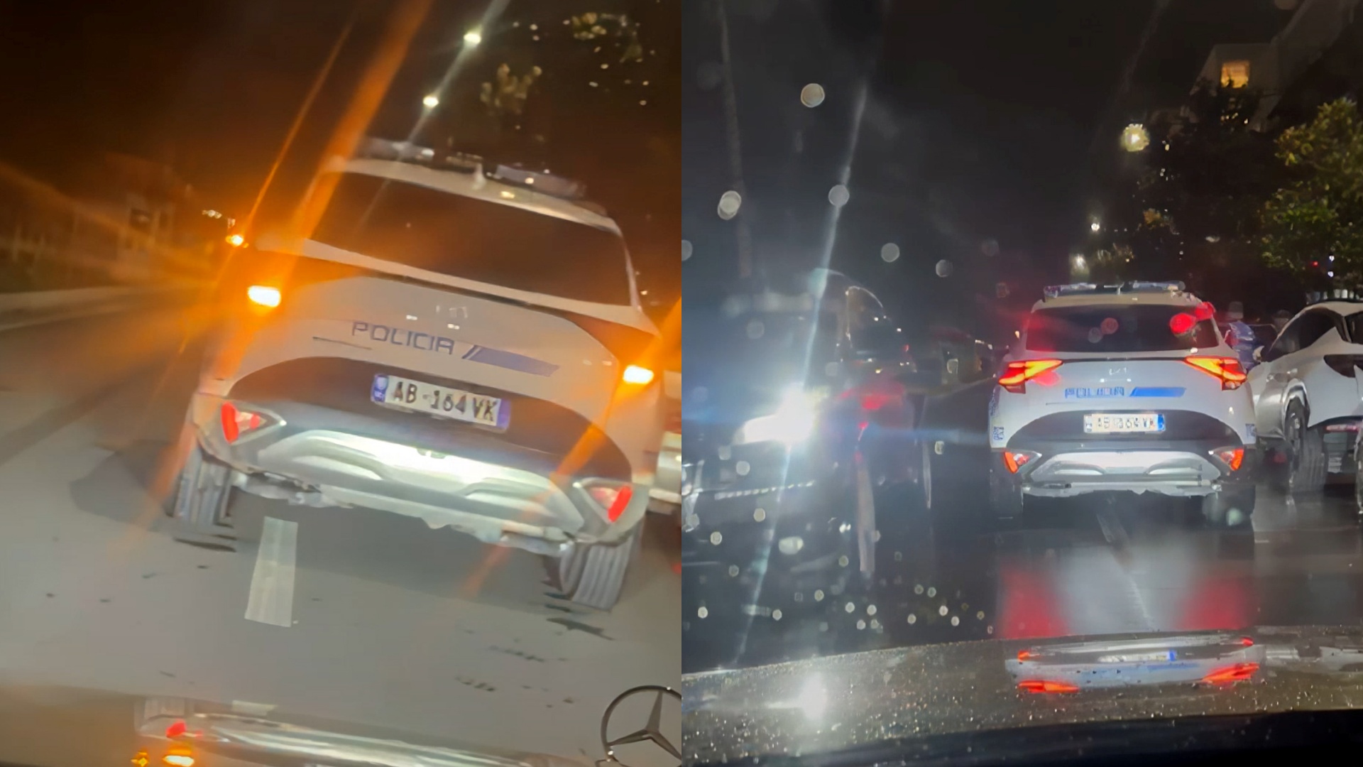 Qytetari denoncon policinë e Vorës: Shikoni si bllokojnë rrugën hajdutët