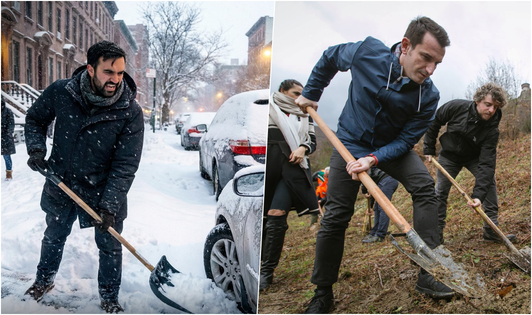 Mamdani kopjon Erion Veliajn  shfaqet me lopatë në dorë duke pastruar borën