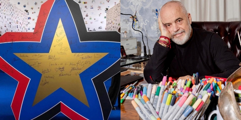 Nga ylli me 5 cepa te portreti i lodhur  Si po e ngjyros vendin kryeministri jonë piktor 