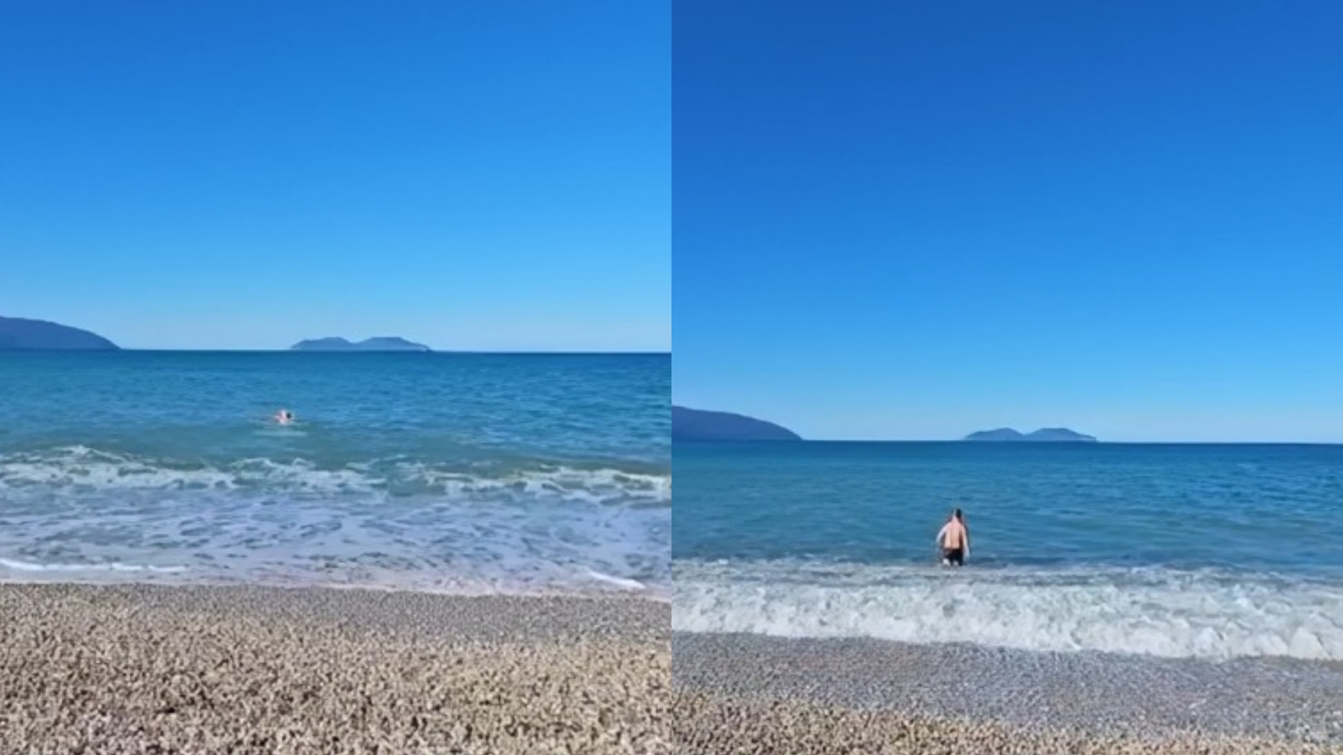 Vlonjatët e nisin vitin duke u larë në det