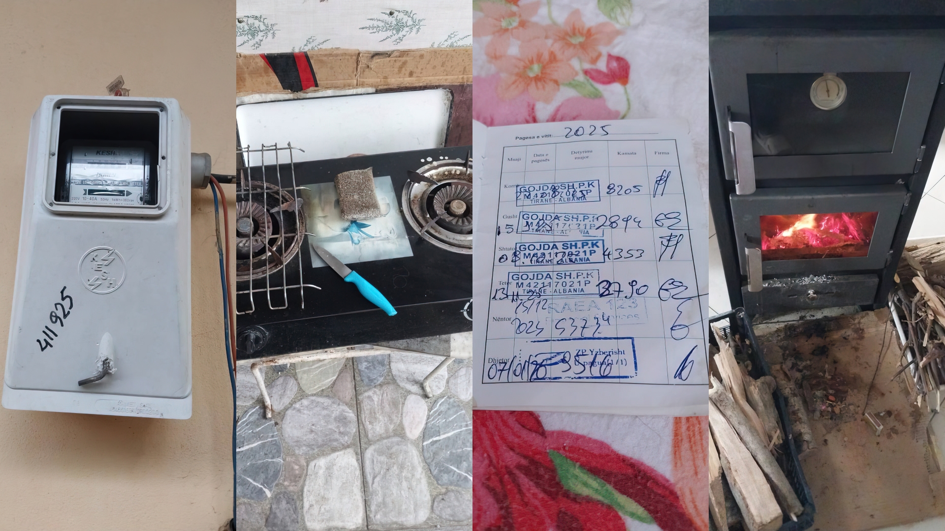 Të moshuarit ngrohen me sobë me dru dhe gatuajnë me gaz, fatura dritave vjen 200 mijë lekë