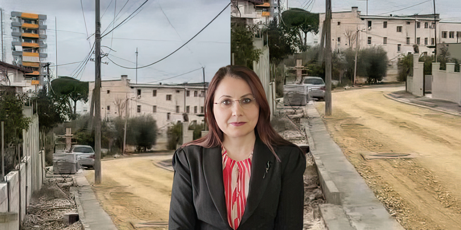 Bashkia Lushnje lë shtyllën jo në trotuar  por në cep të rrugës