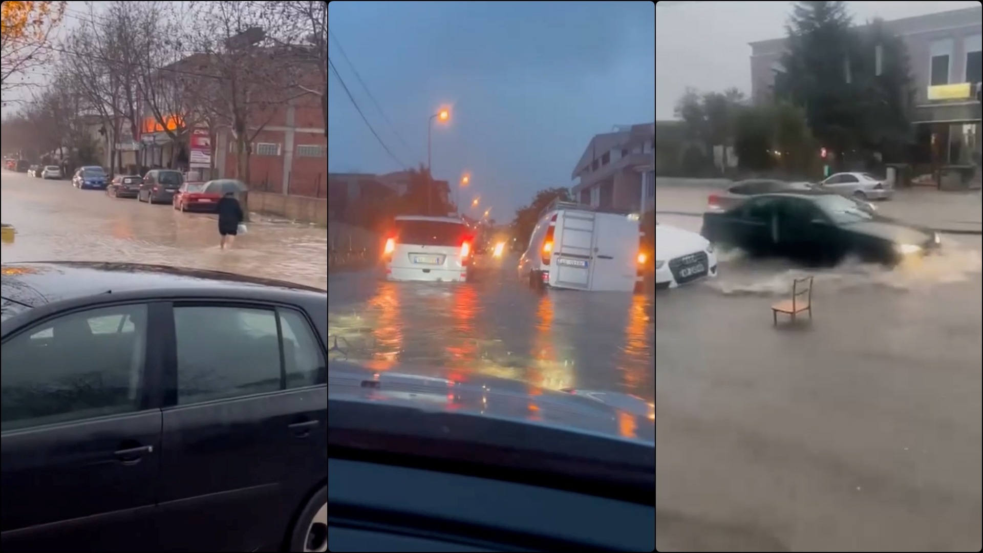 Durrsakët “nxjerrin varkat”, qyteti nën pushtetin e ujit