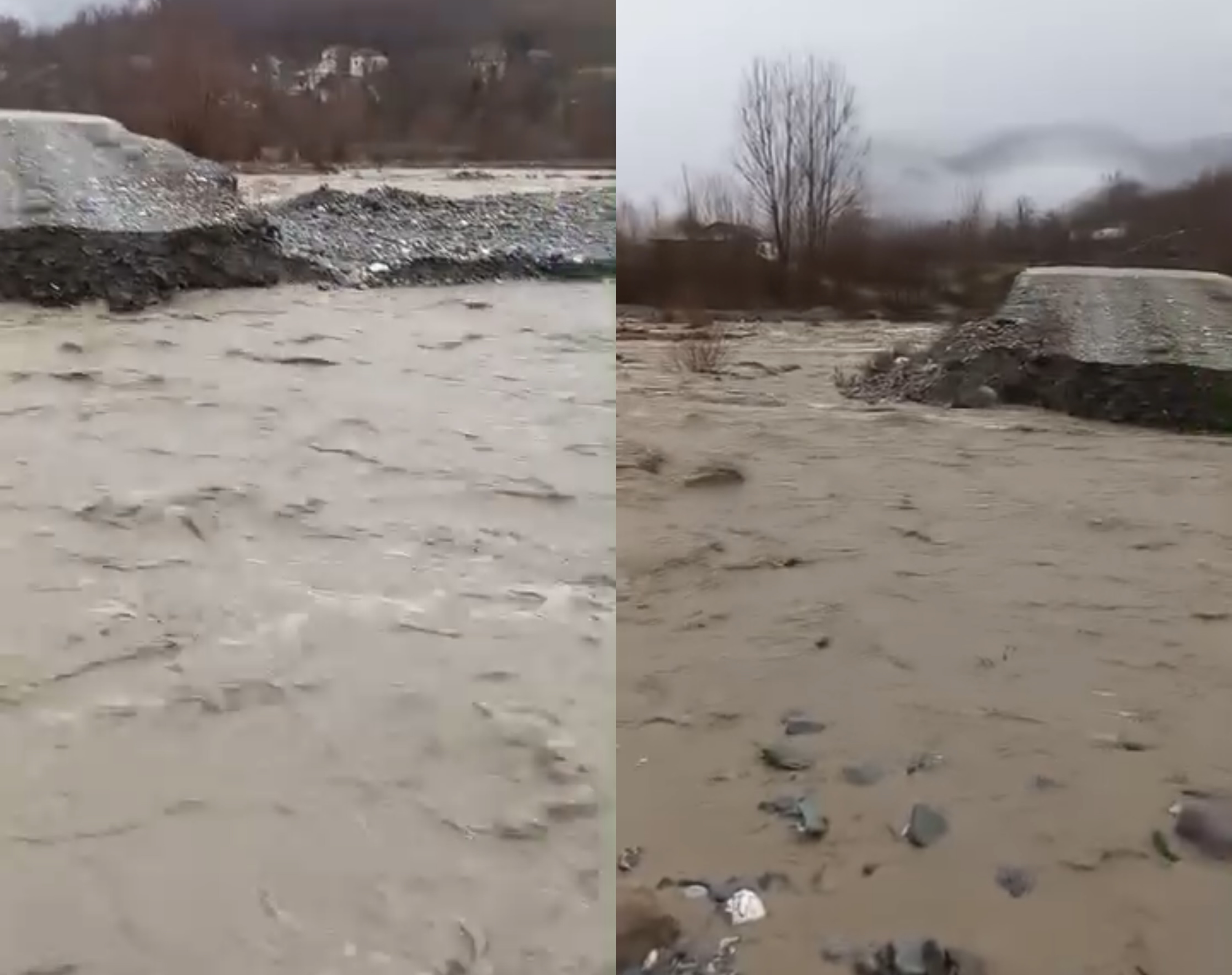 Pas reshjeve të dendura  ura në Kalis e pakalueshme  120 familje të izoluara