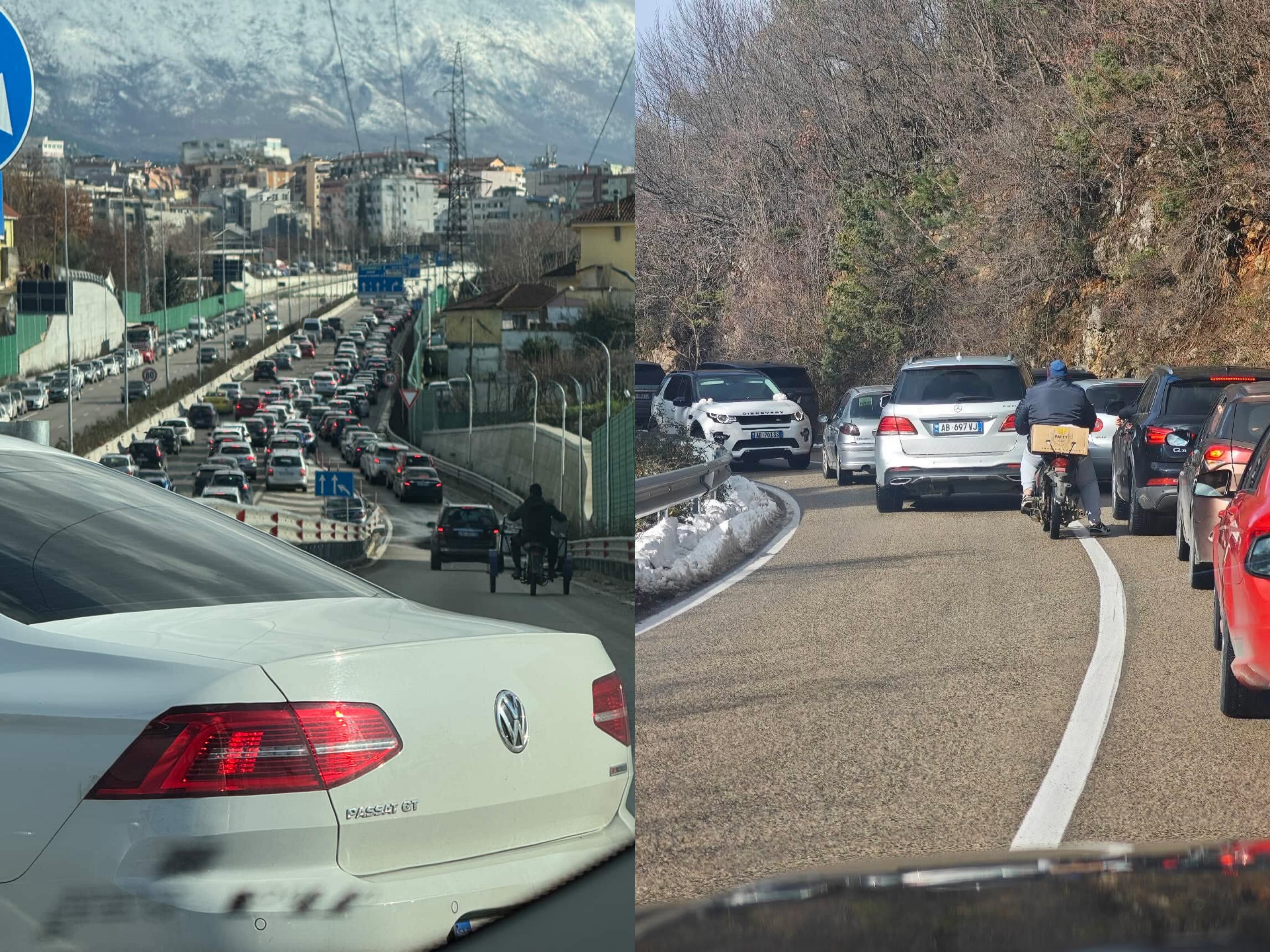 Bora e Dajtit  çmend  shqiptarët  kaos dhe trafik kilometrik në çdo rrugë
