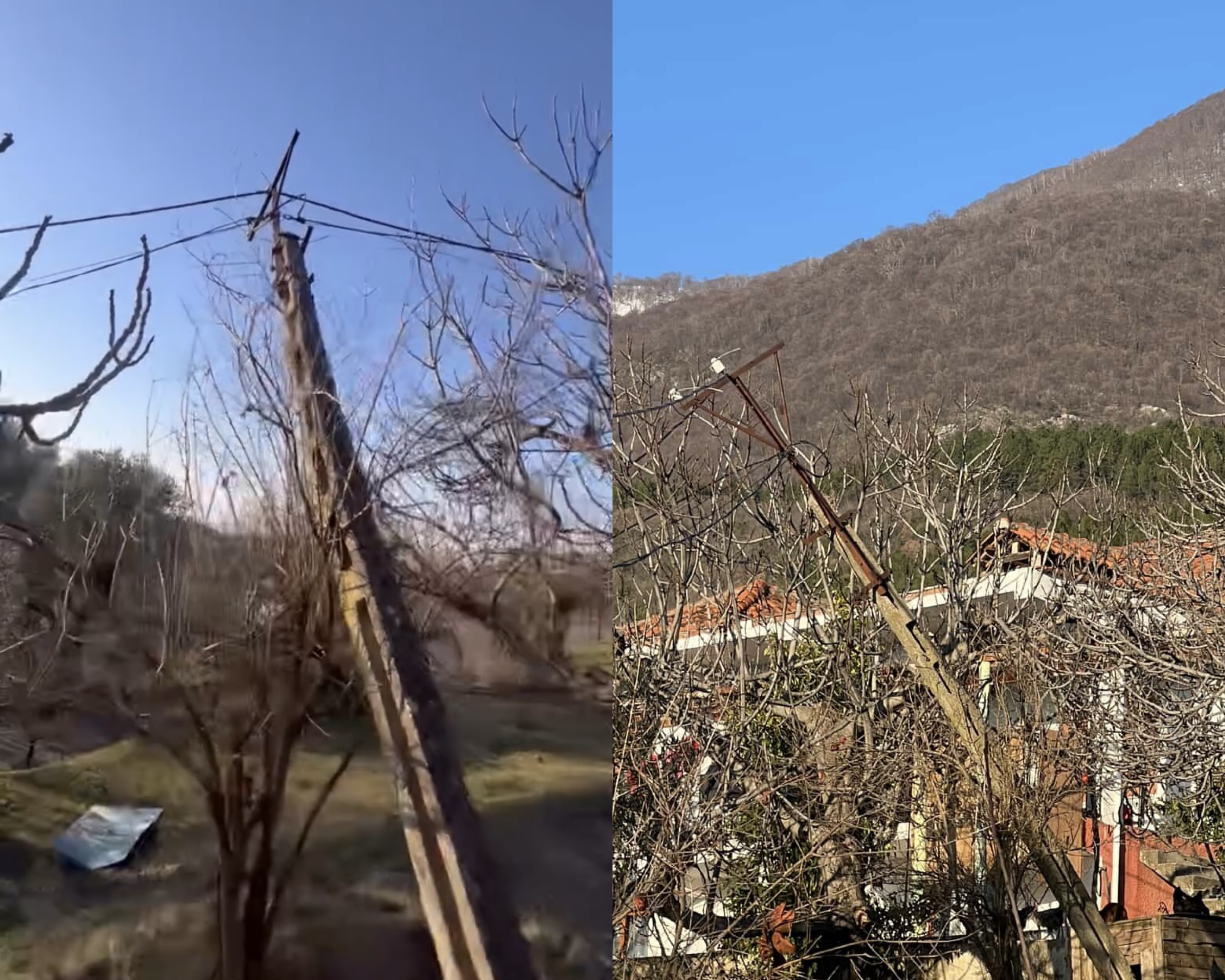 Linja elektrike mbi hardhitë e rrushit  rrezik për jetën e banorëve në Priskë të Madhe