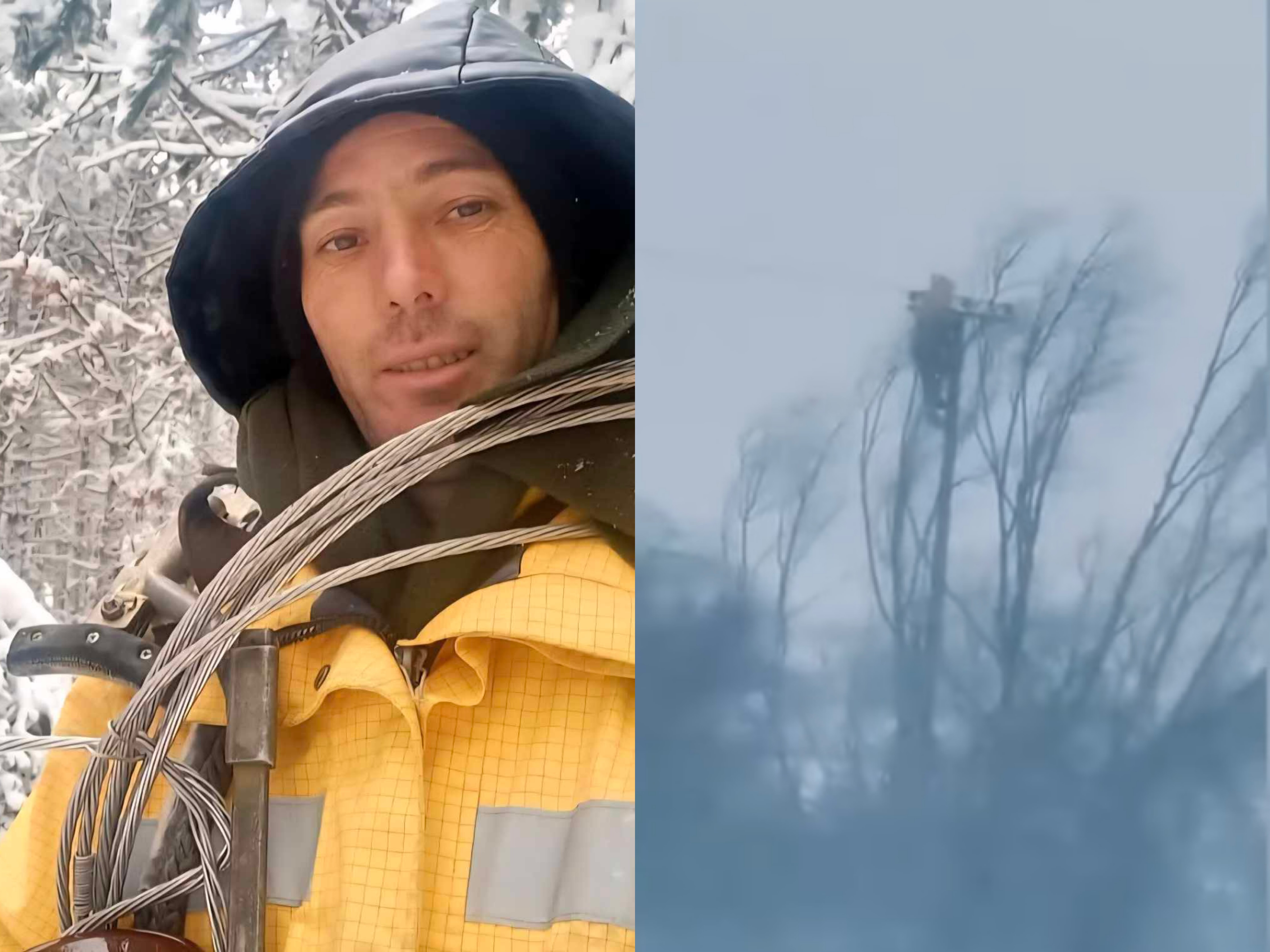 Leksi, elektricisti që sfidoi stuhinë për të rikthyer energjinë e Kolonjës: U ngjit në shtyllën 15 metra