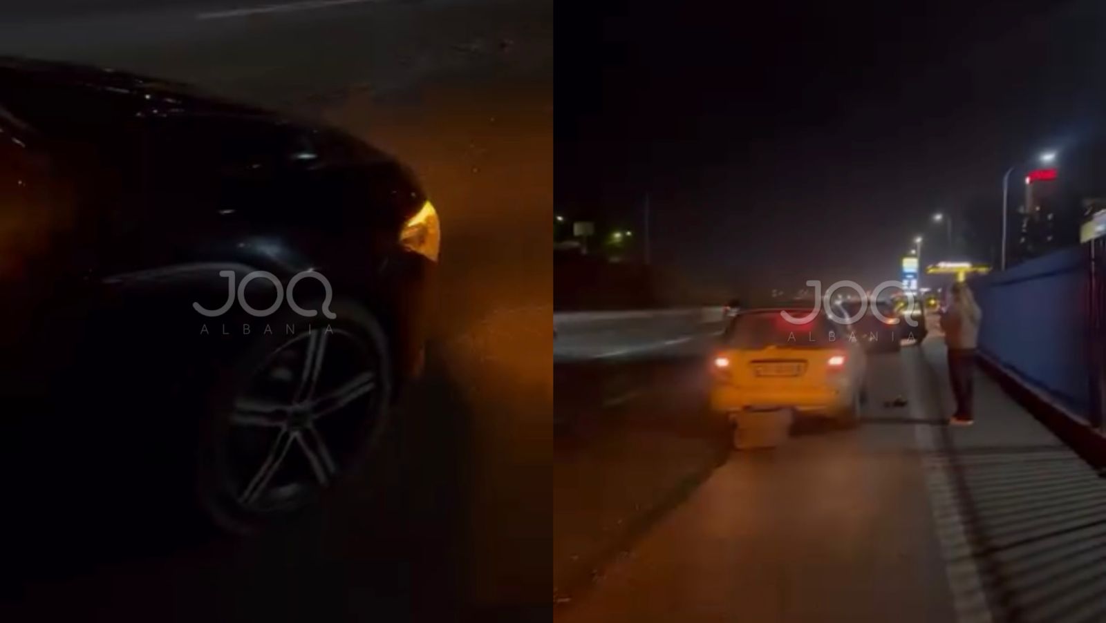 Kujdes  Tre makina çajnë gomën nga gropa gjigande në aksin Durrës Tiranë