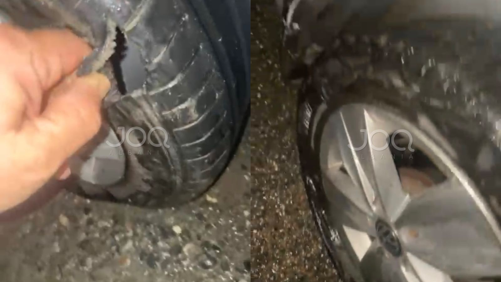 Nami në Kavajë  Mbi 10 makina me goma të çara në autostradën Durrës Plepa