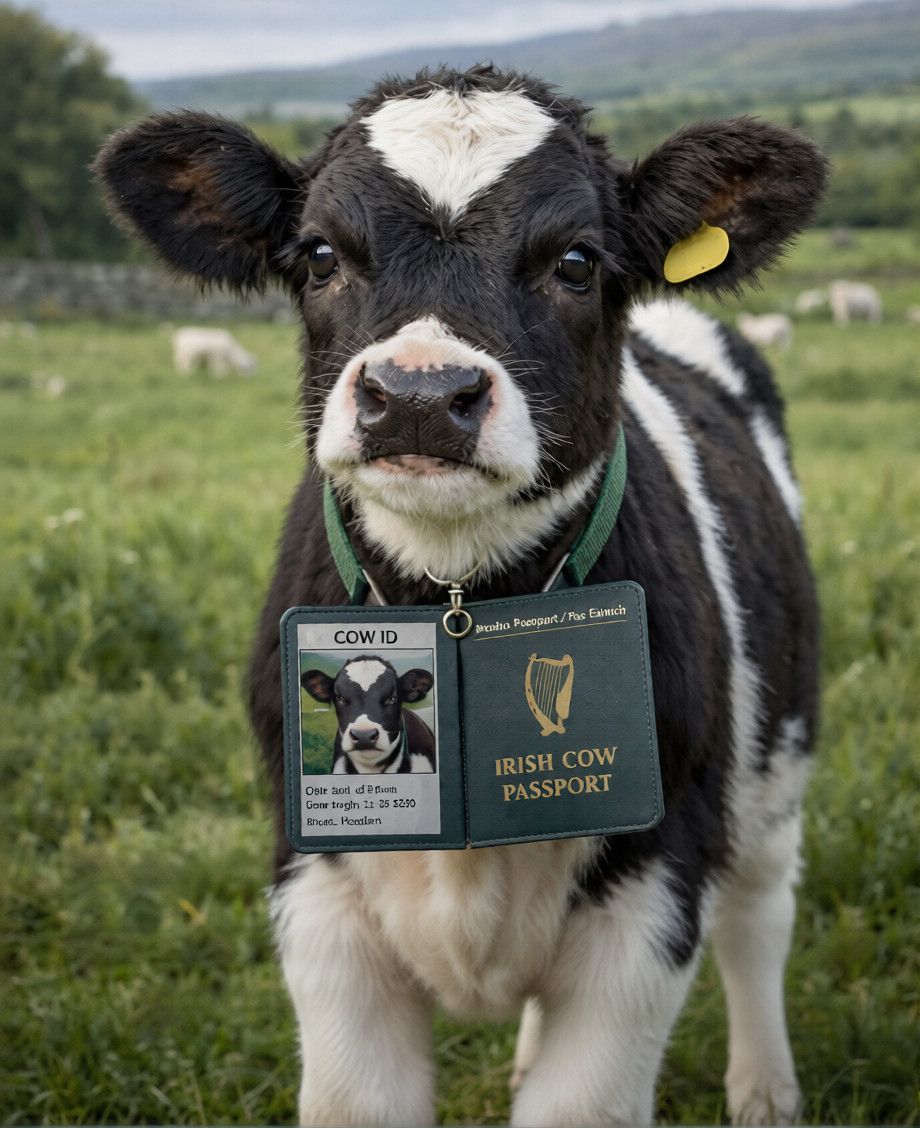 Në Irlandë, lopët kanë pasaportë dhe dokumente zyrtare që nga lindja