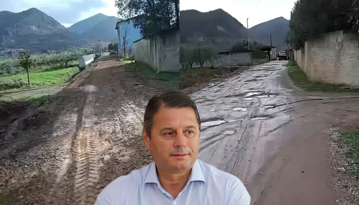 Kur kryetar Pjerini fle  banorët rregullojnë vetë rrugën 