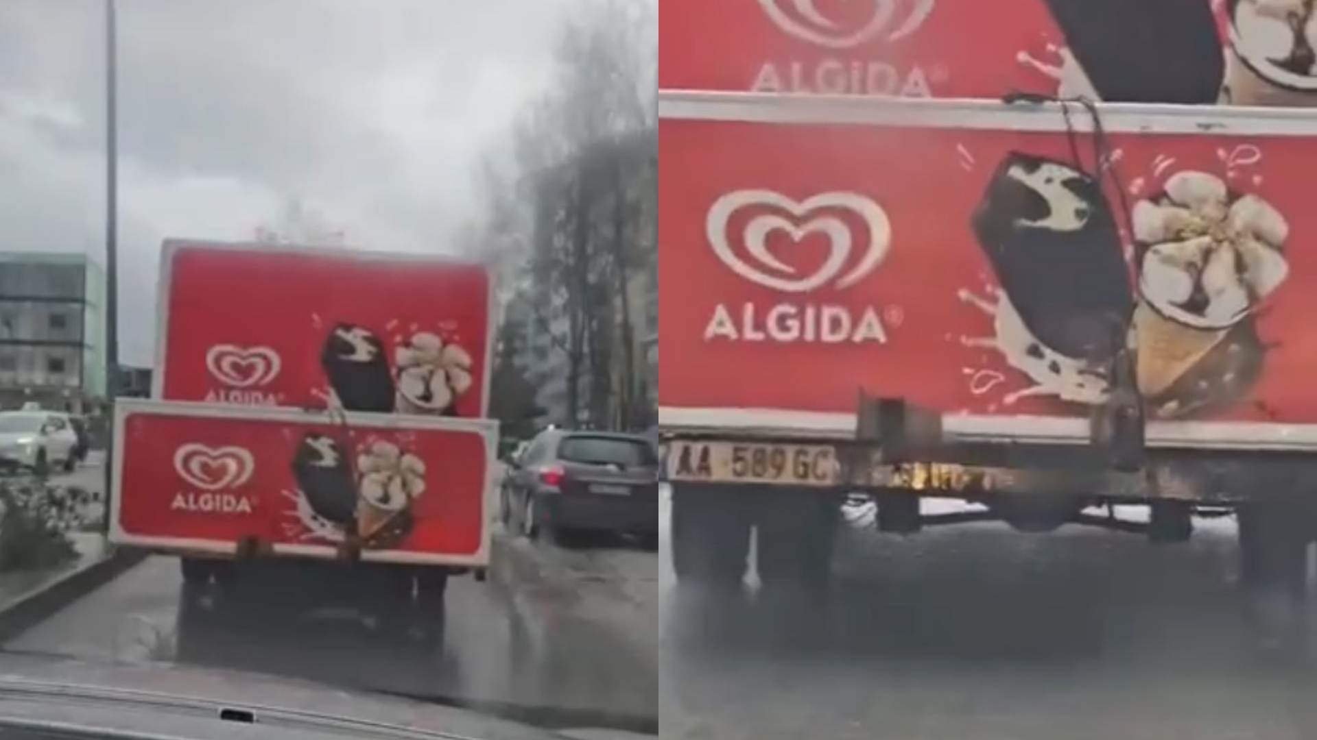 Kamioni rrezikon shoferët  ngarkesa i ka bllokuar sinjalizimet