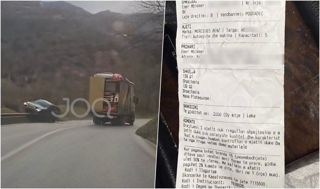 U përplas me bordurën për të shmangur ‘kamikazin’, drejtuesi i mjetit: Policia më gjobiti mua!