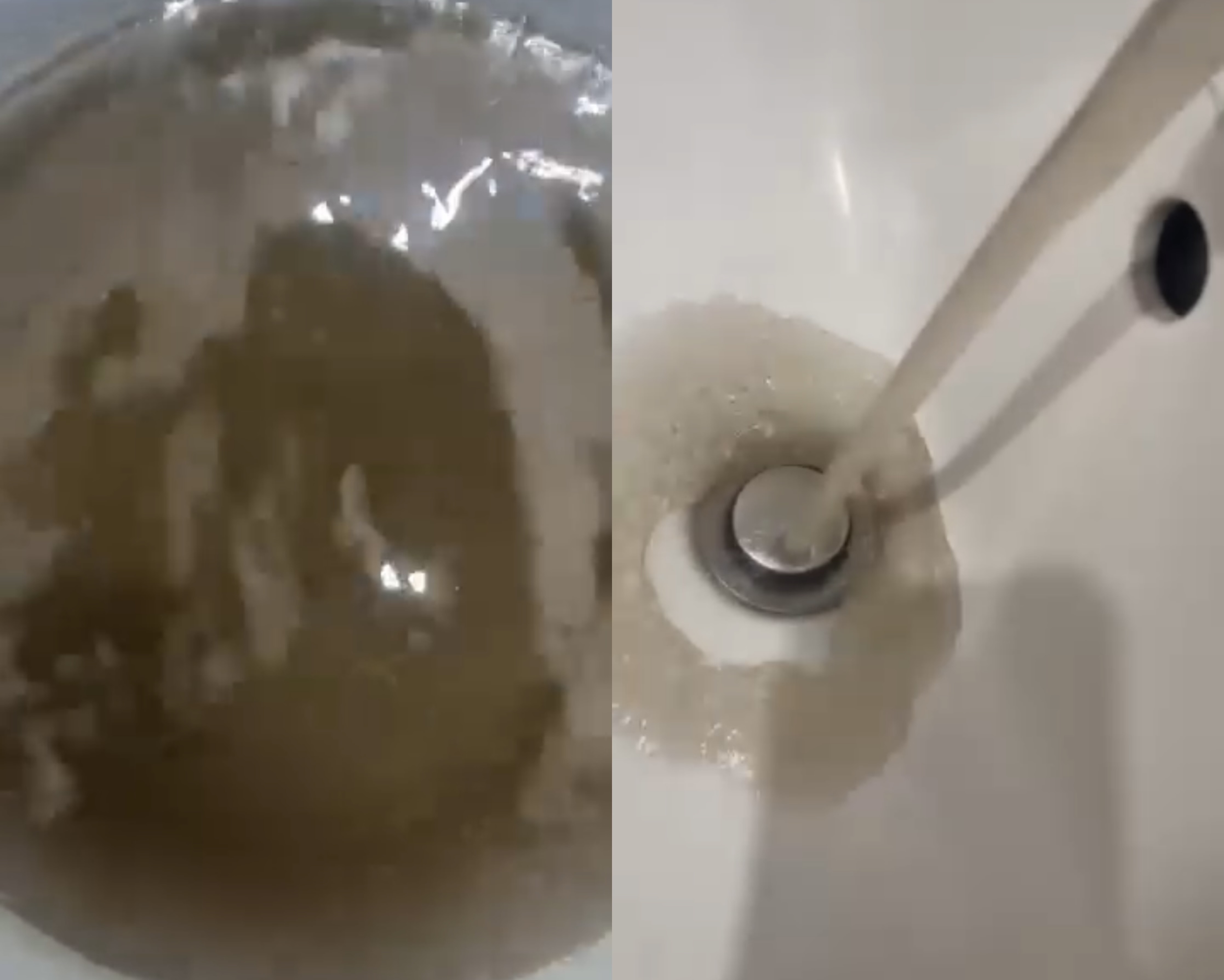 Prej 3 orësh  në rubinetët e lezhianëve rrjedh ujë sterrë i zi  S përdoret për asgjë