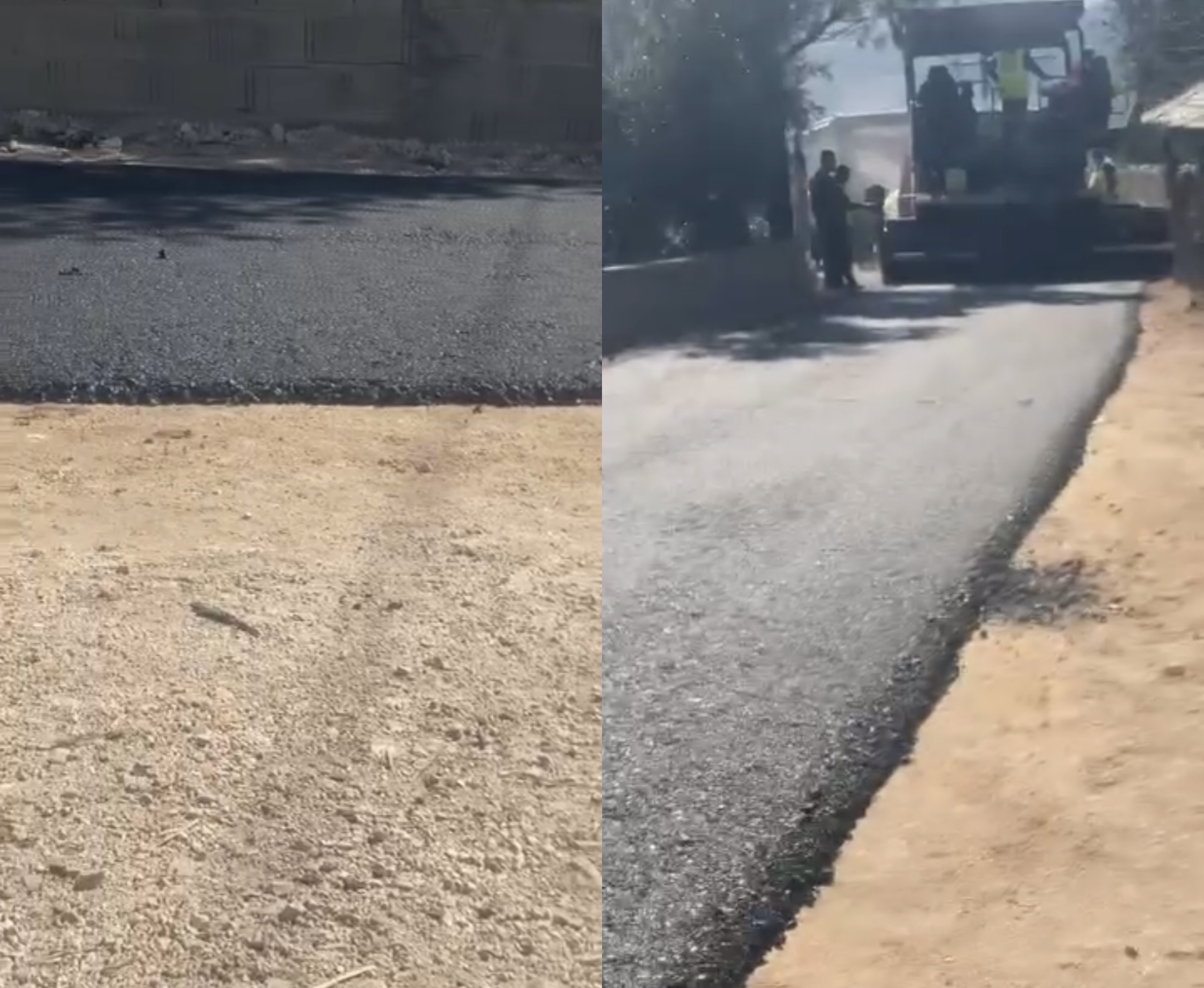 Rruga e re e Kremenarit  Asfalt 3 cm  pa kanalizime dhe asnjë standard