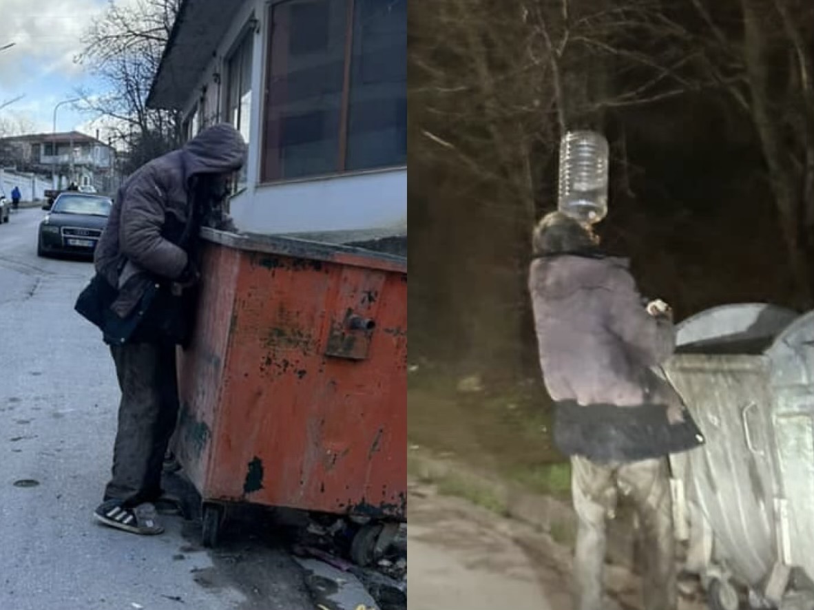 I pastrehë dhe i braktisur nga shteti  i moshuari ushqehet me mbetjet e kazanëve