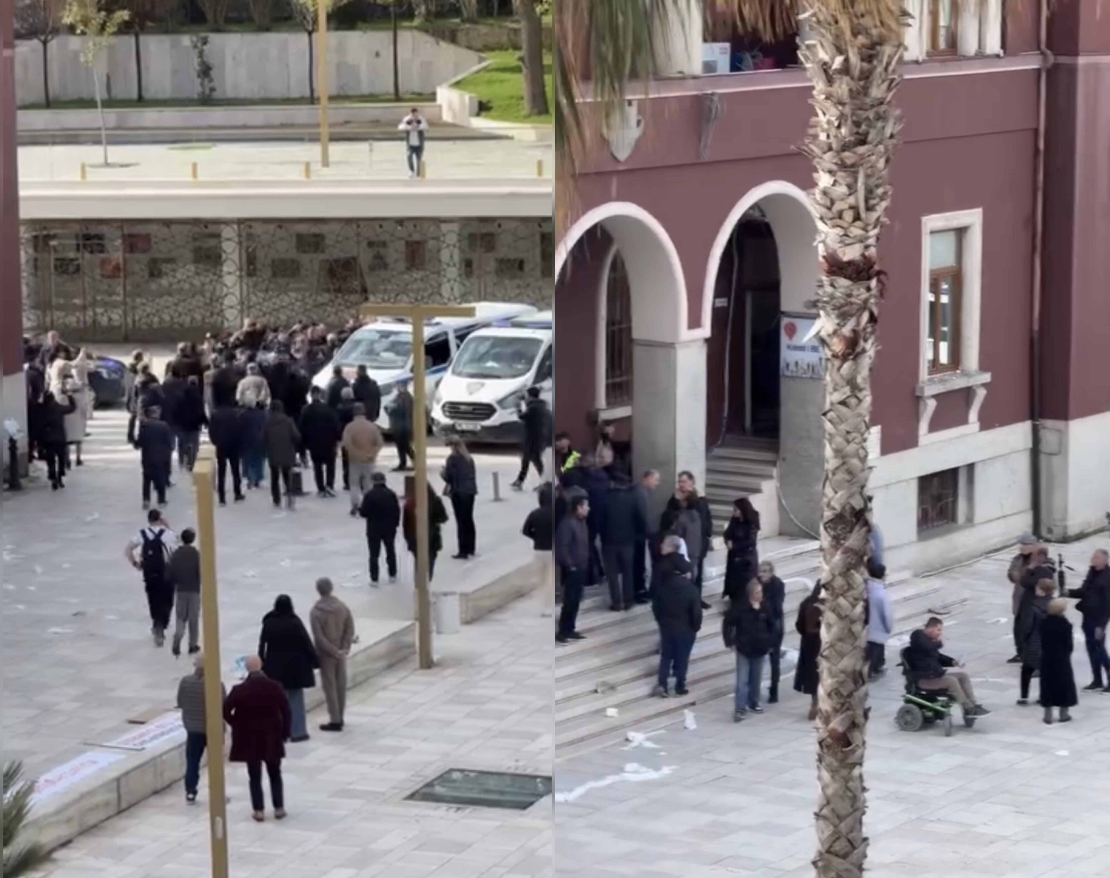 Durrsakët protestojnë sërish  Kryetarja s i pret në bashki  përplasen me policinë