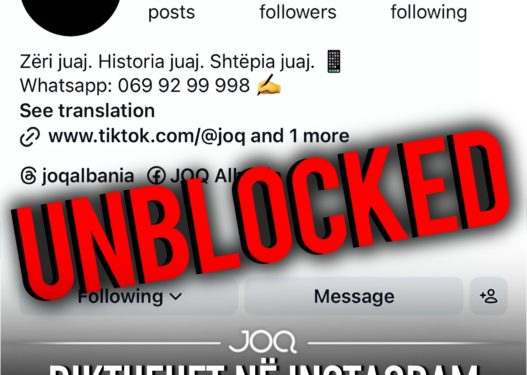 Rikthehet në Instagram JOQ Albania, misioni nuk ndalet!