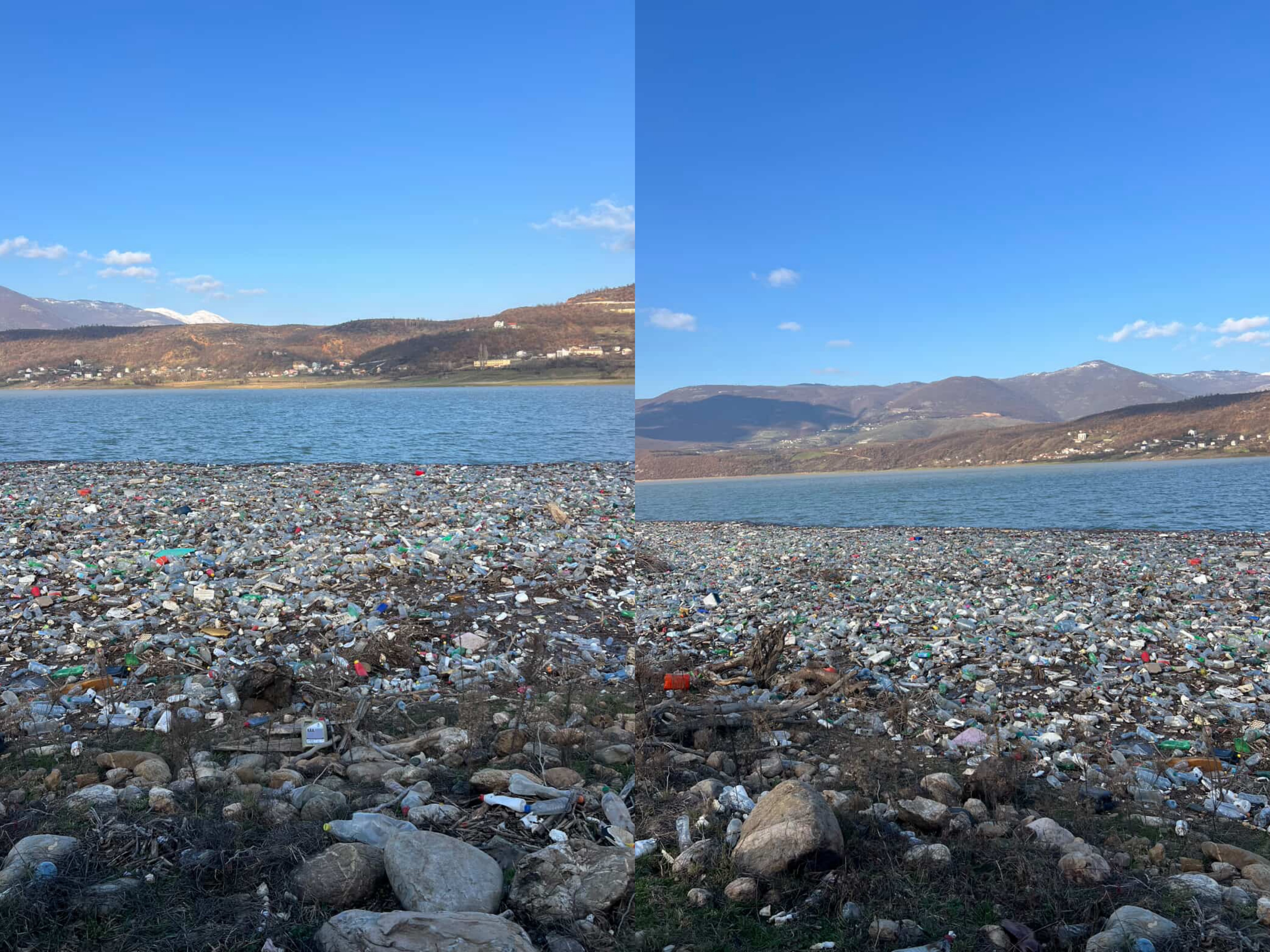 Makineritë e pastrimit paguhen kot  mbeturinat pushtojnë liqenin e Kukësit