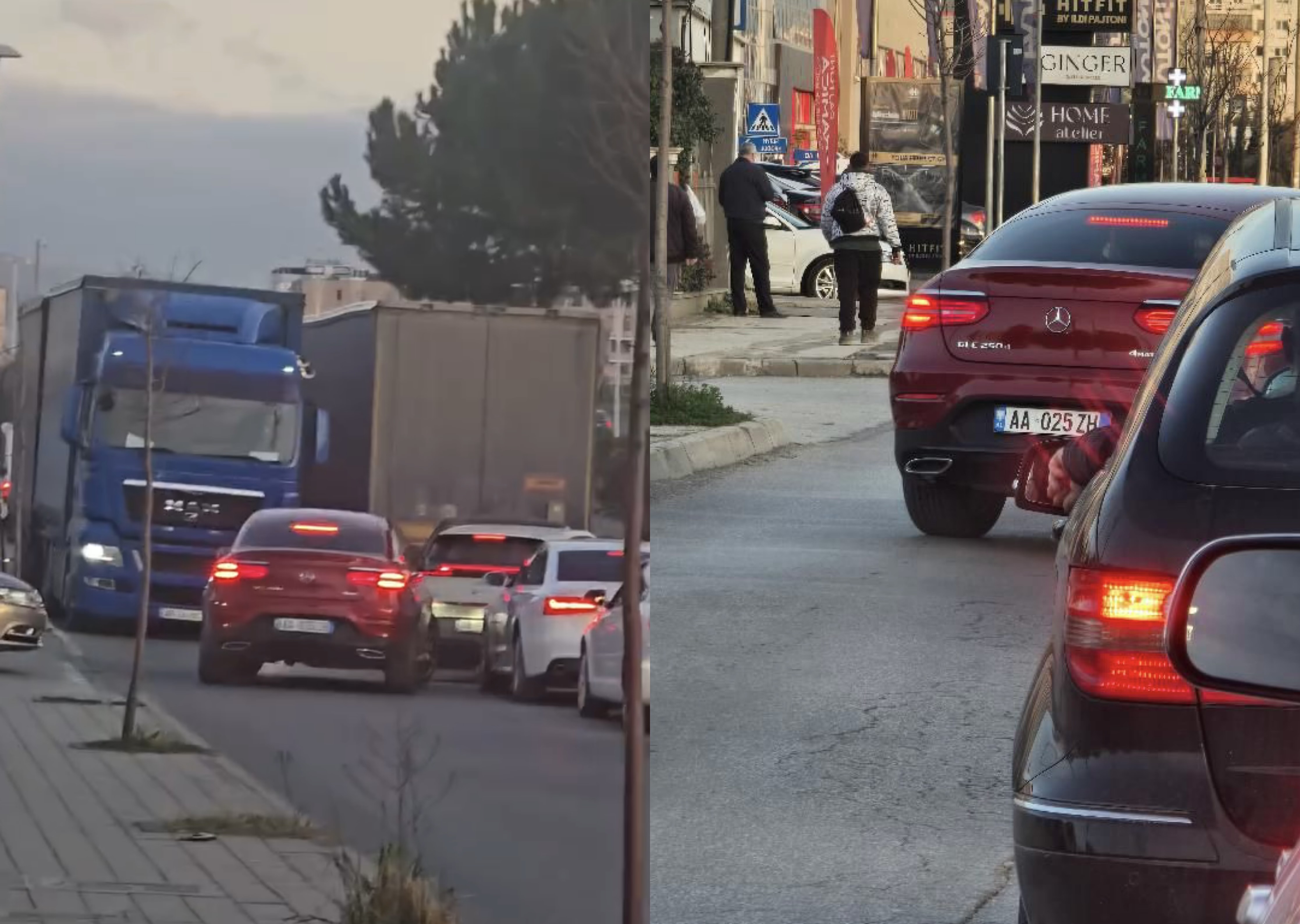  Bossi  me Benz të kuq s pret në trafik si të tjerët  futet disa herë kundravajtje