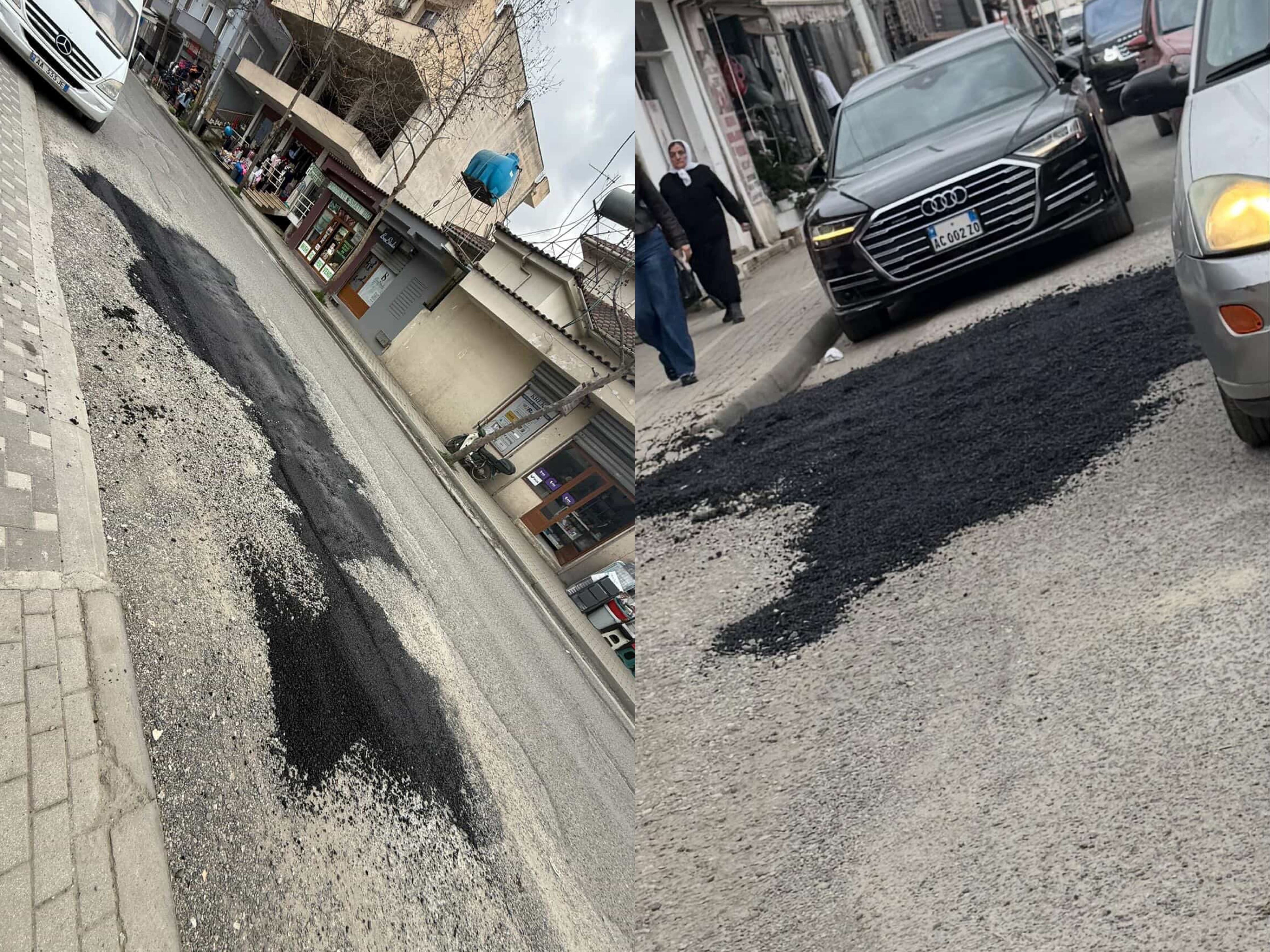 Shtrimi i  asfaltit  në Babrru  banorët  Jemi si në Kabul  rruga arnohet sa për sy e faqe