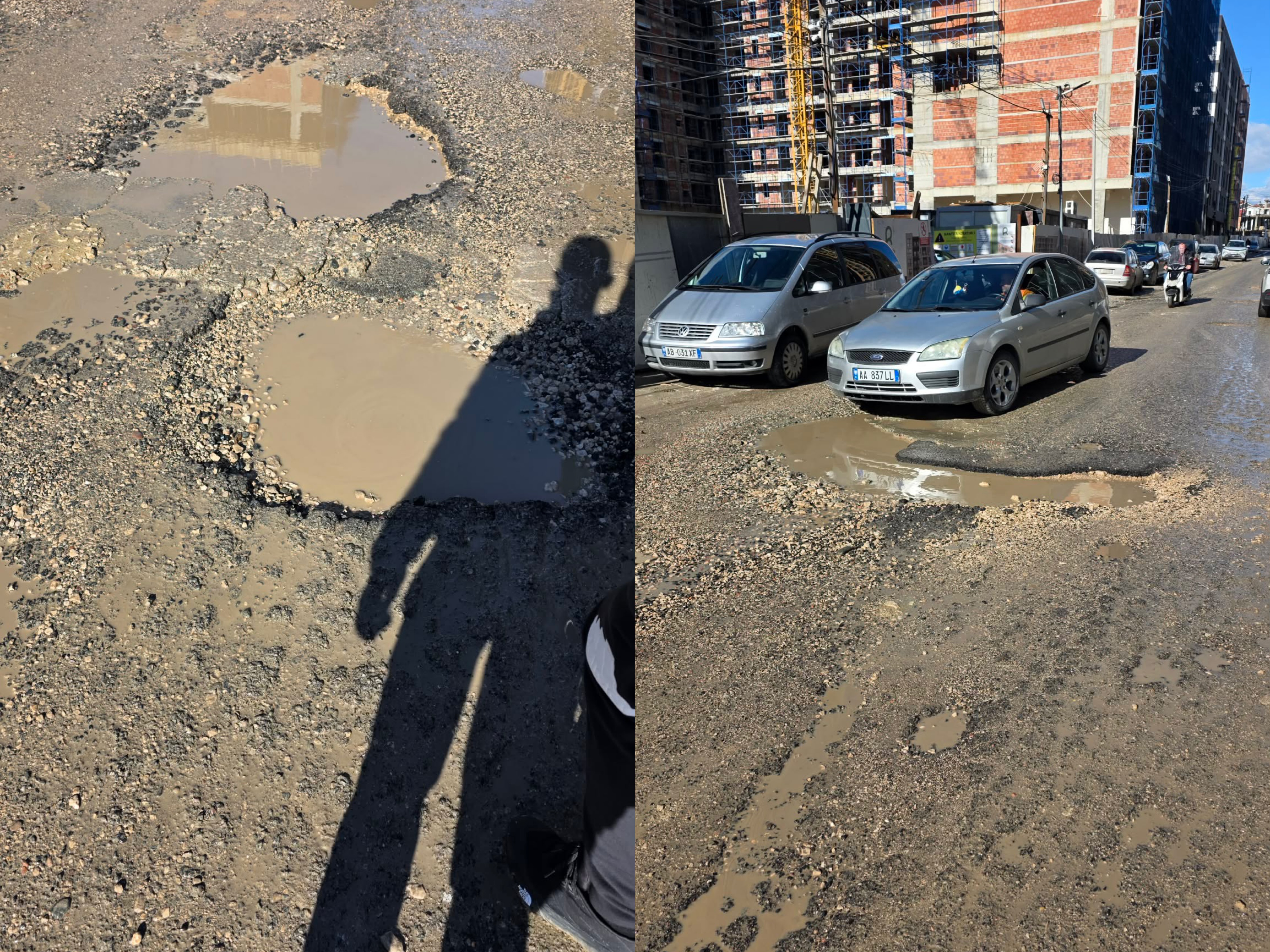 Rruga  Lidhja e Prizrenit  në Paskuqan në gjendje alarmante  e amortizuar dhe plot me gropa