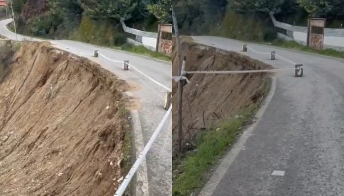 Rruga e shembur rrezikon banorët në Shkozë  shteti në gjumë