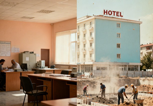 Teknologjia ul numrin e të punësuarve në zyra  turizmi dhe ndërtimi me rritje