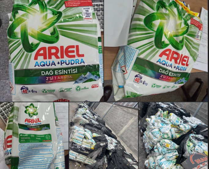 Dogana konfiskon mallra të falsifikuara me markën tregtare “Ariel”