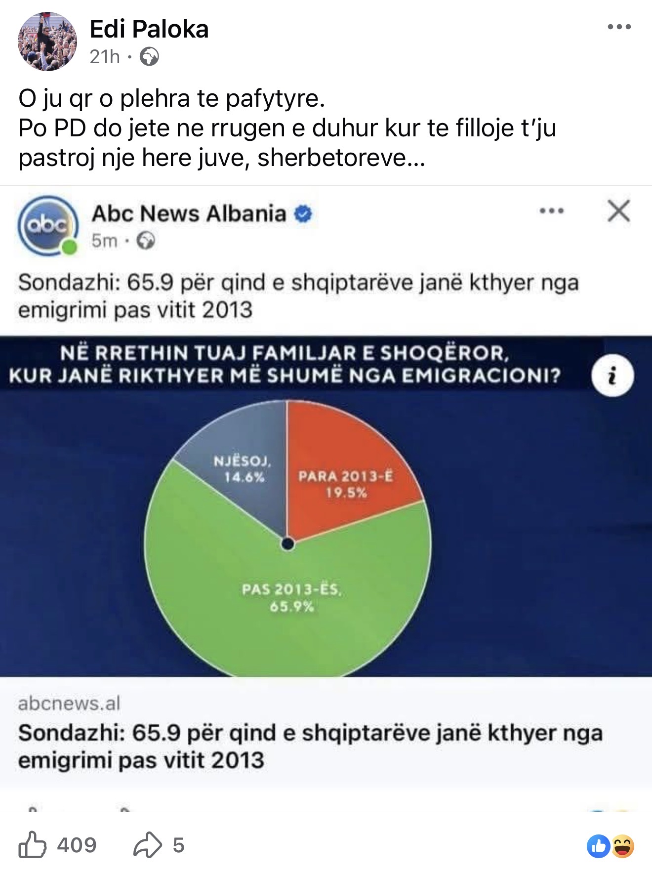 Edi Paloka kërcënon rilindasit: O ju QR!