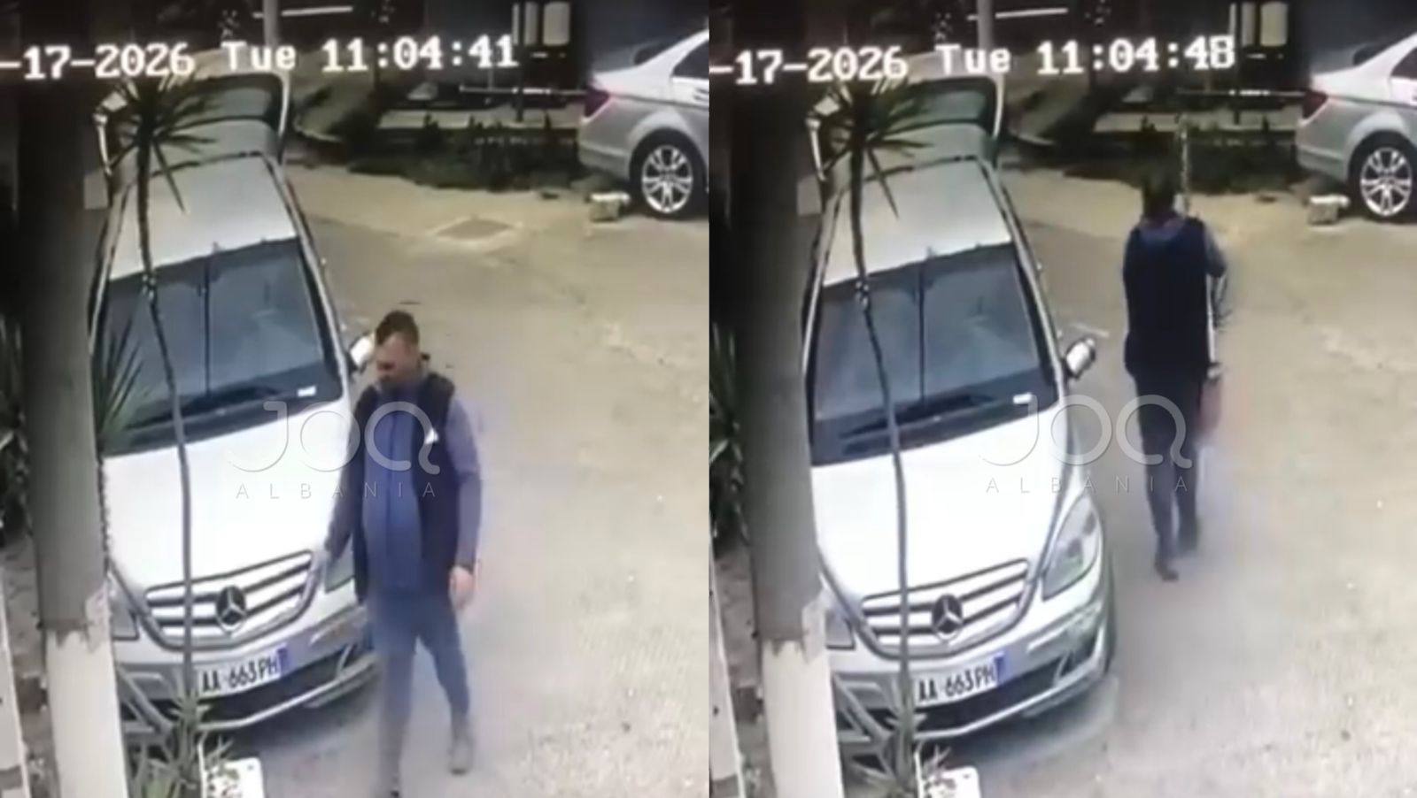 Hajduti hyn në oborrin e të moshuarve në Vlorë  dhe u merr vazot me lule