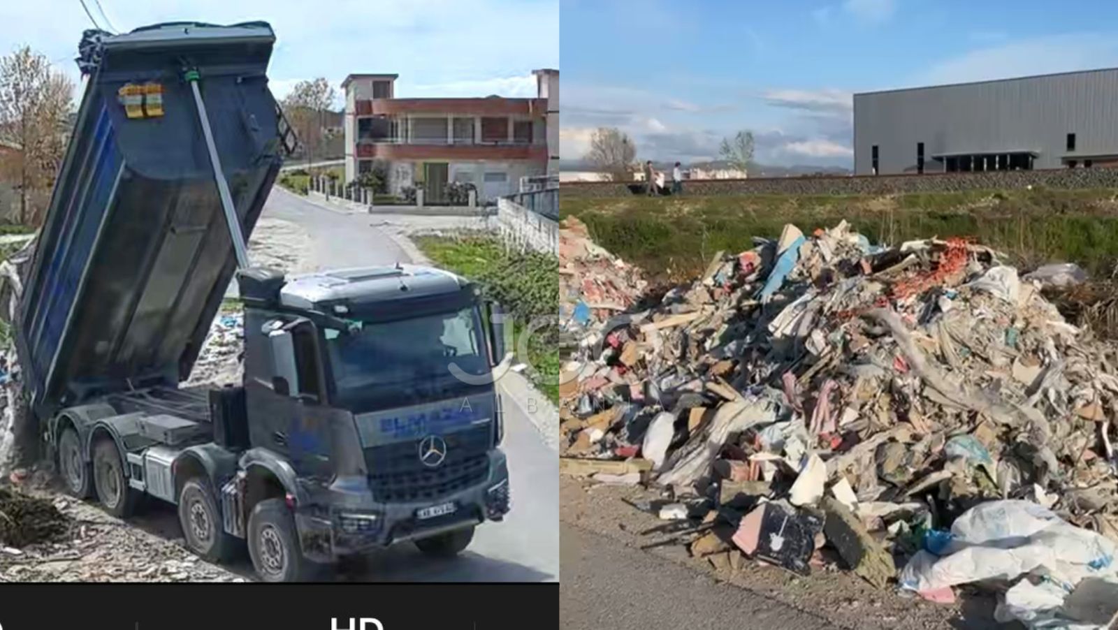 Kamionët shkarkojnë mbetje çdo ditë në Xhafzotaj, lagjja kthehet në landfill