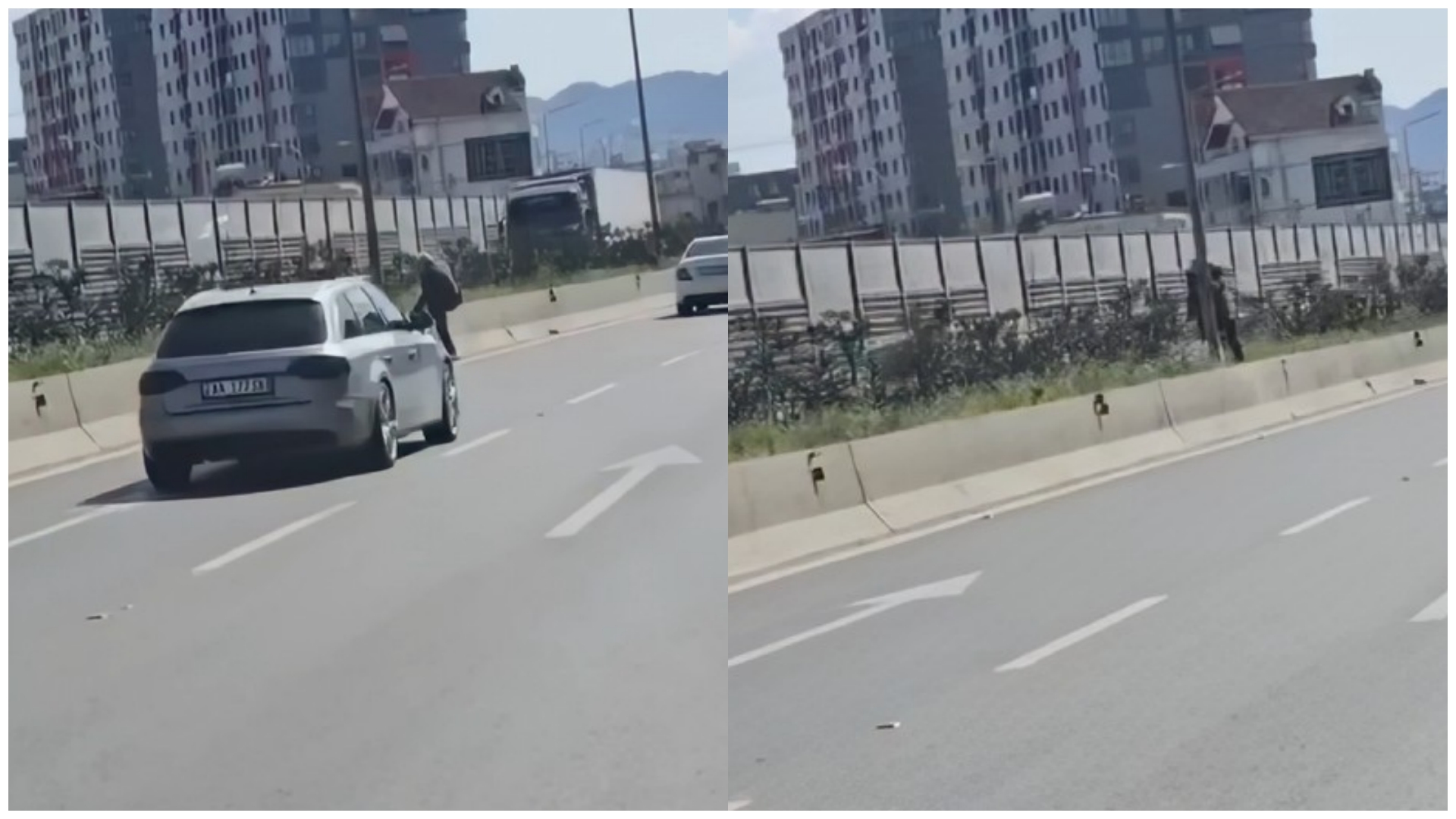 Xhaja s pyet për rrezik  kalon mes për mes autostradës