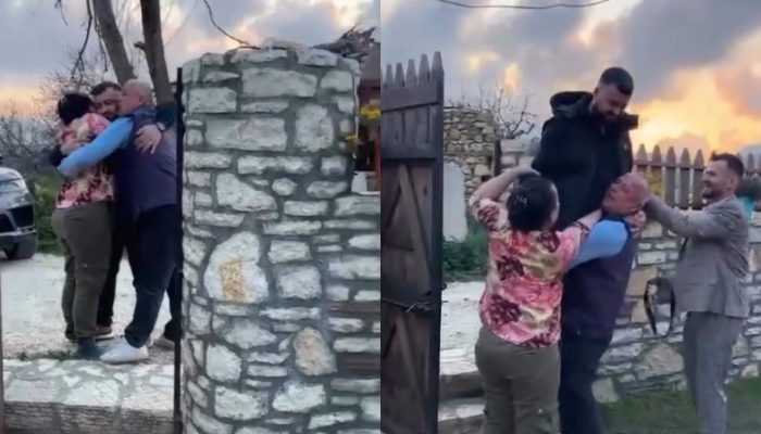 6 vite në kurbet  babai e ngre djalin në krah si fëmijëri