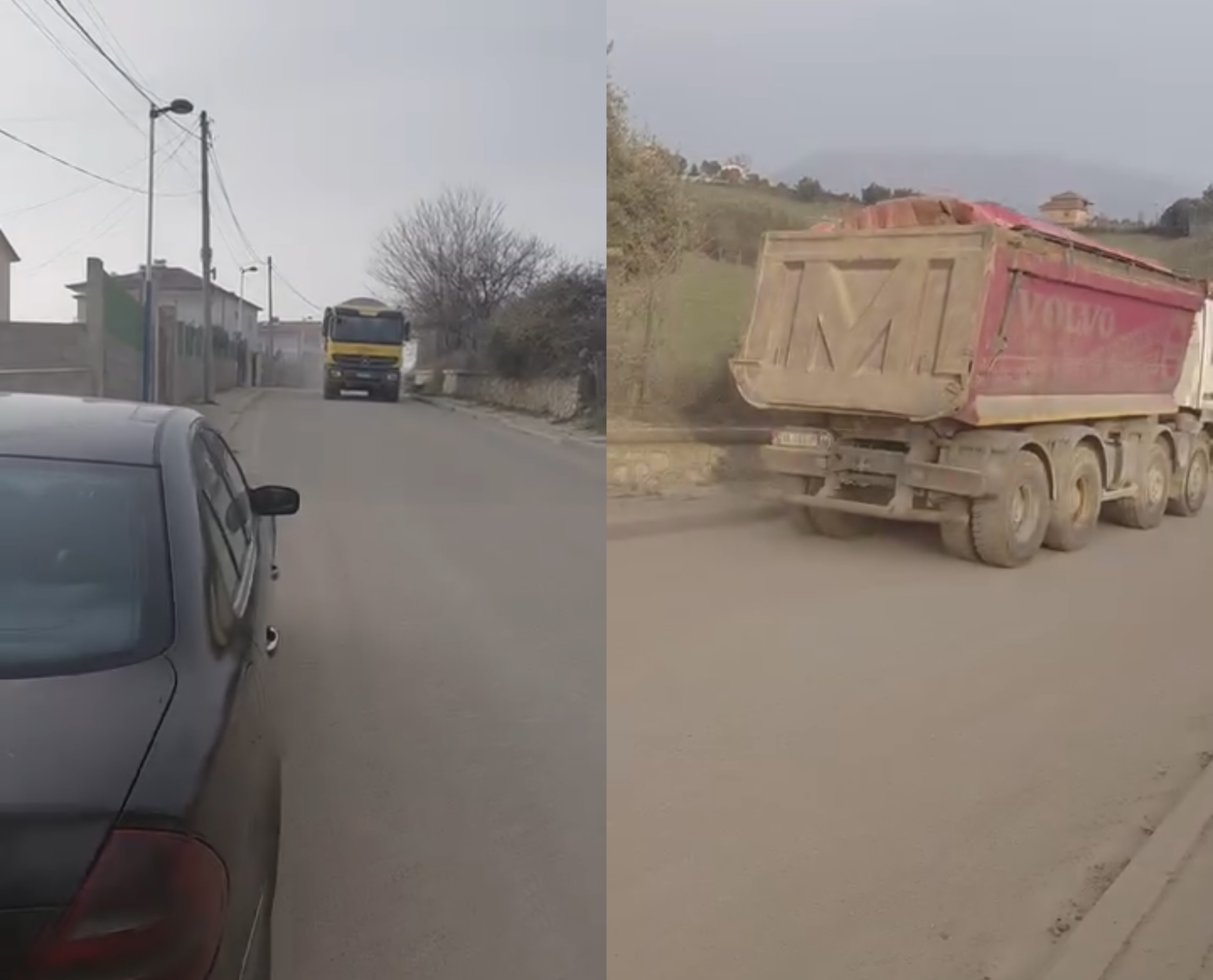 Punimet te liqeni i Farkës s ndalen  kamionët kthejnë rrugët në ferr pluhuri