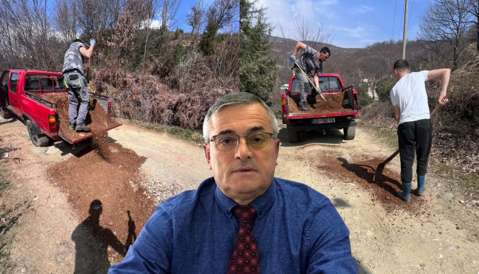 Tropojanët shtrojnë vetë rrugën e lagjes  Byberi u mori votat dhe u zhduk