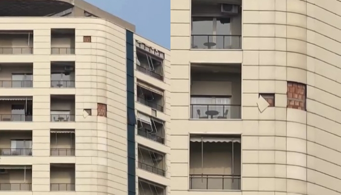 Pllaka e shkëputur tek pallati i Çobos në Skelë kërcënon jetën e vlonjatëve