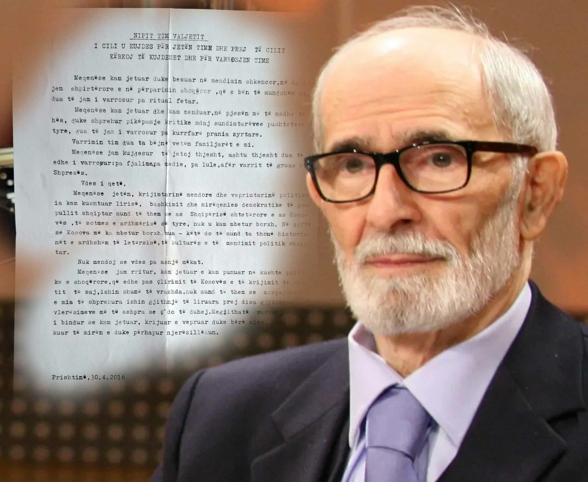 Nipi publikon amanetin e fundit të Rexhep Qosjes, përmes një letre