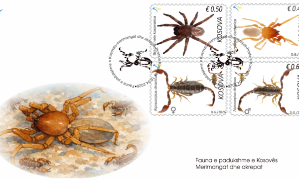 Fauna e padukshme në Kosovë, merimangat dhe akrepat në pulla postare