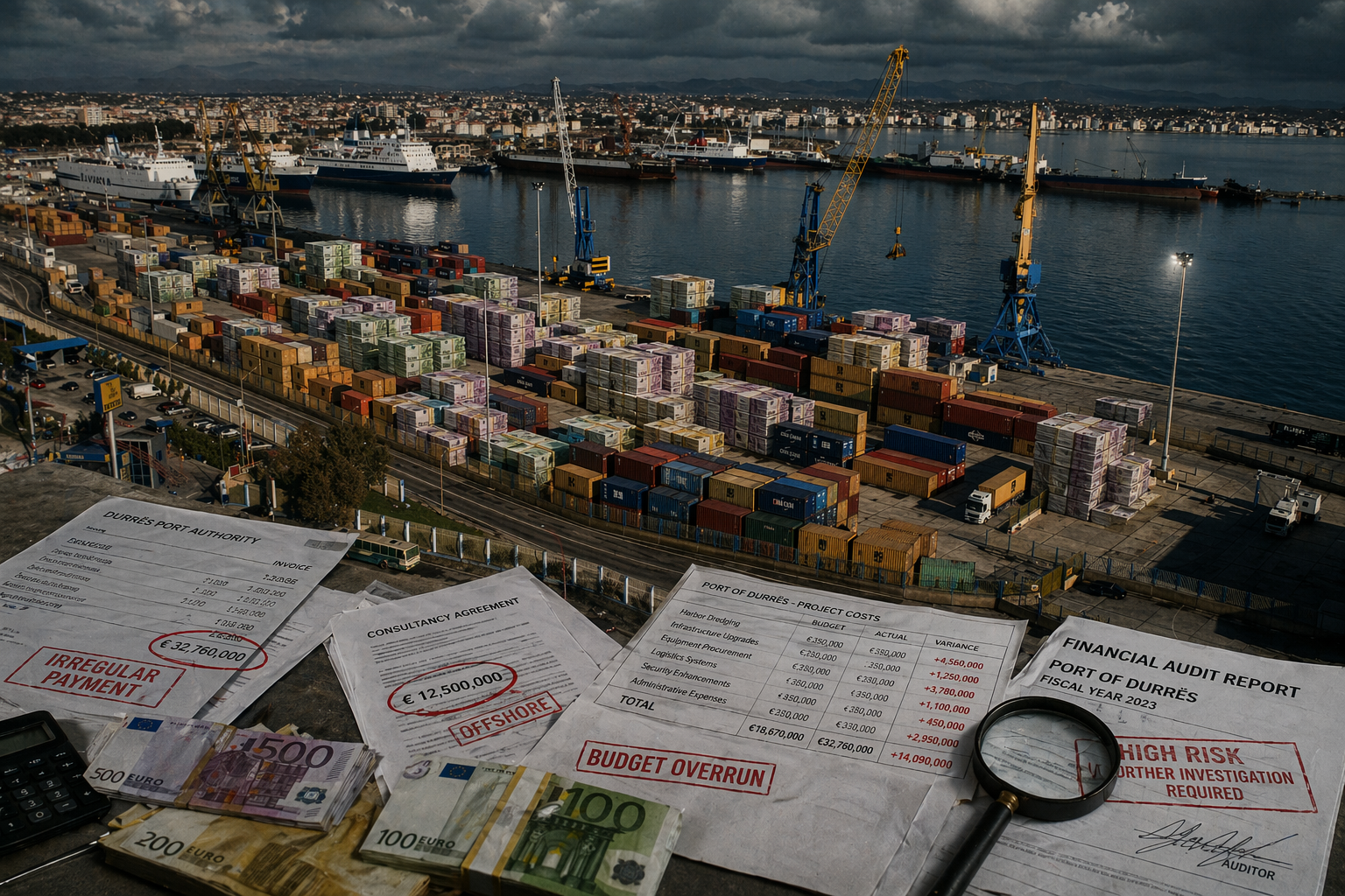  Porti i Durrësit shkaktoi 232 mln lekë dëme  838 mln të ardhura të munguara 