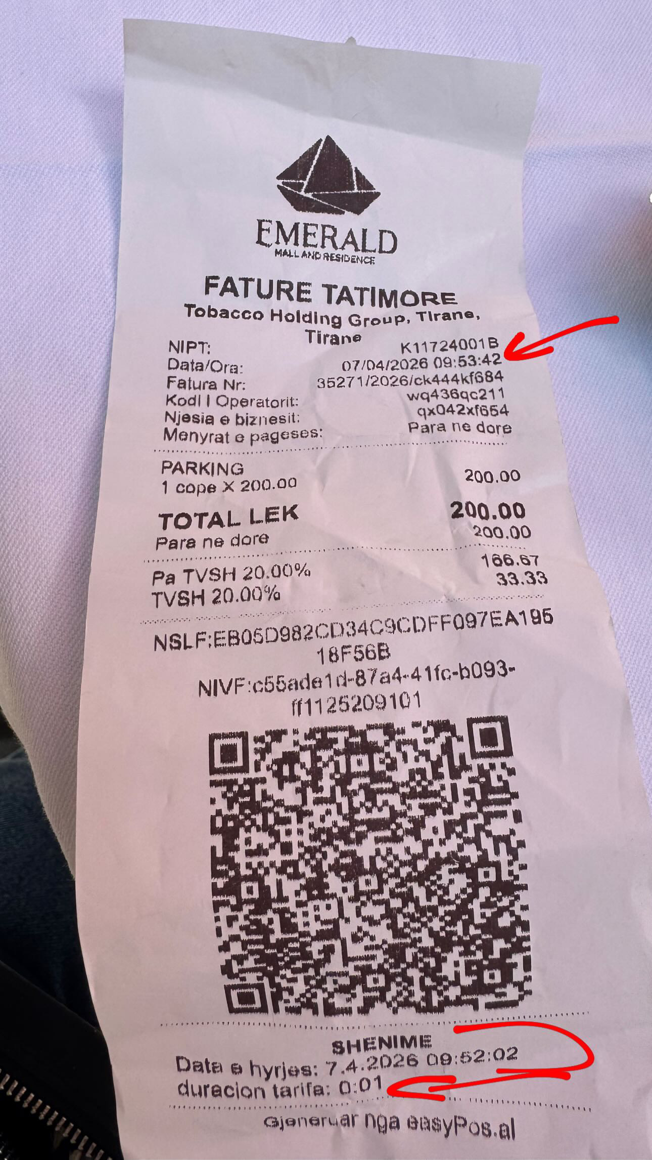 Parkimet private po zhvasin qytetarët  Te  5 Maji  1 minutë hyrje dalje tarifohet 200 lekë