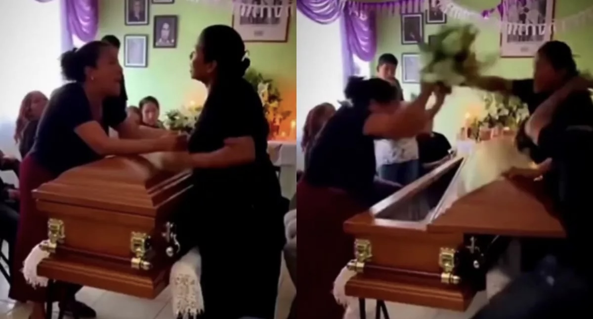 Gruaja dhe dashnorja rrihen në funeralin e të ndjerit