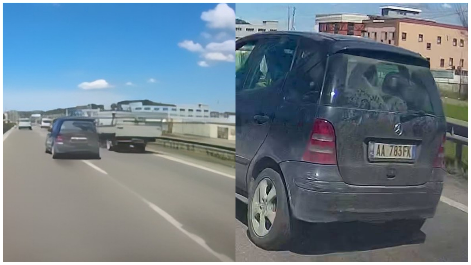 ‘I forti’ me “Benz” të pa larë për pak sa nuk merr në qafë shoferët