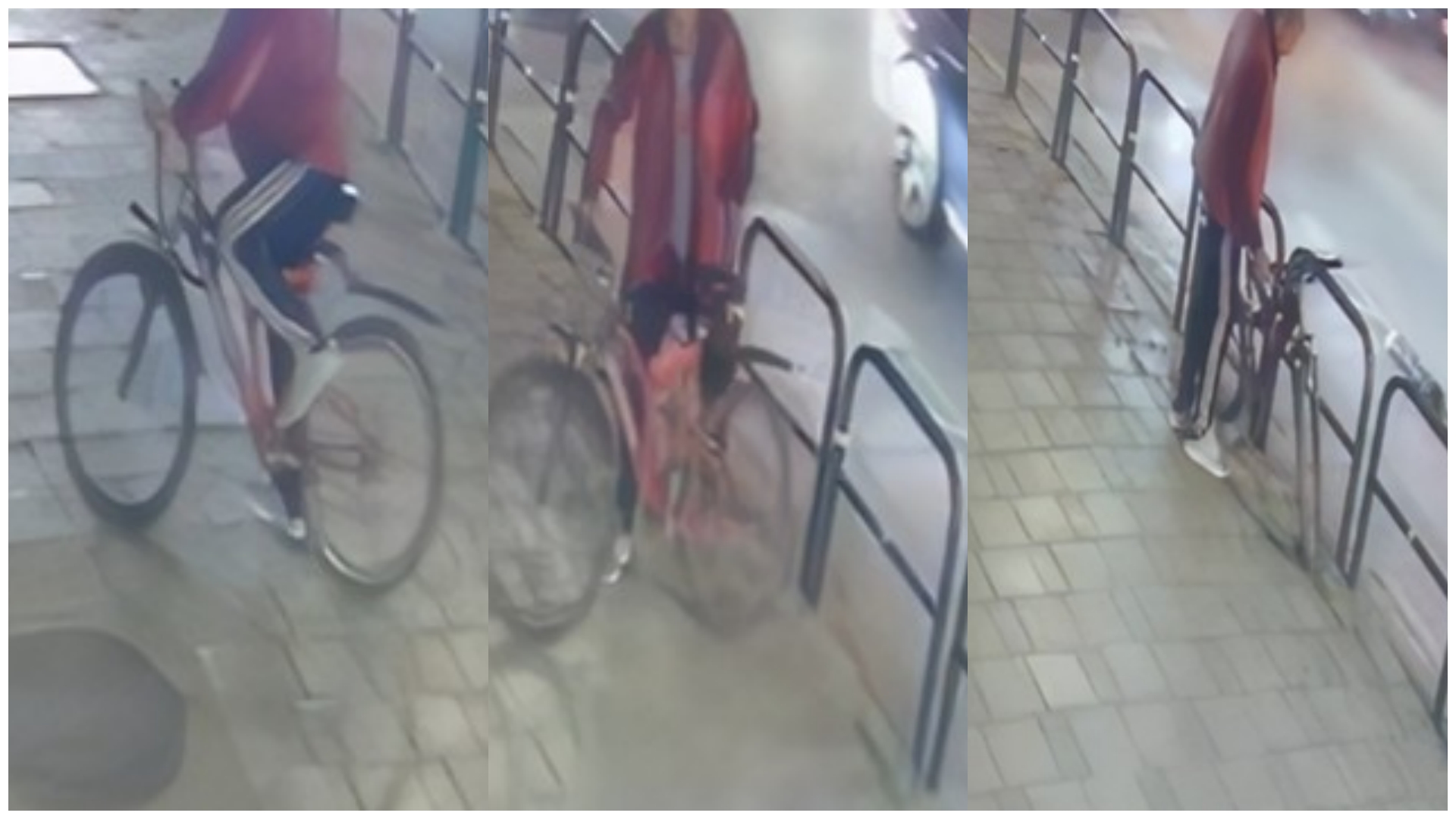 E kuqja tërbon demin! Burri vjedh biçikletën, i hipën dhe largohet