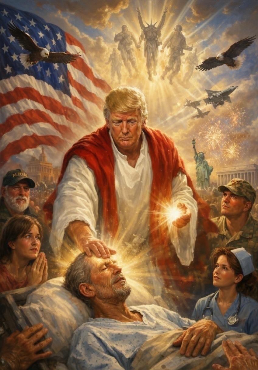 Presidenti Trump e portretizon veten si i dërguari i Zotit!
