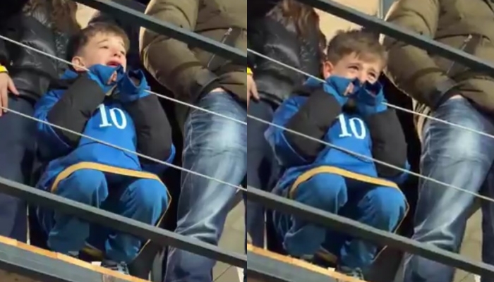 Tifozi i vogël, shqiptar i Kosovës nuk mban lotët pas humbjes së Botërorit